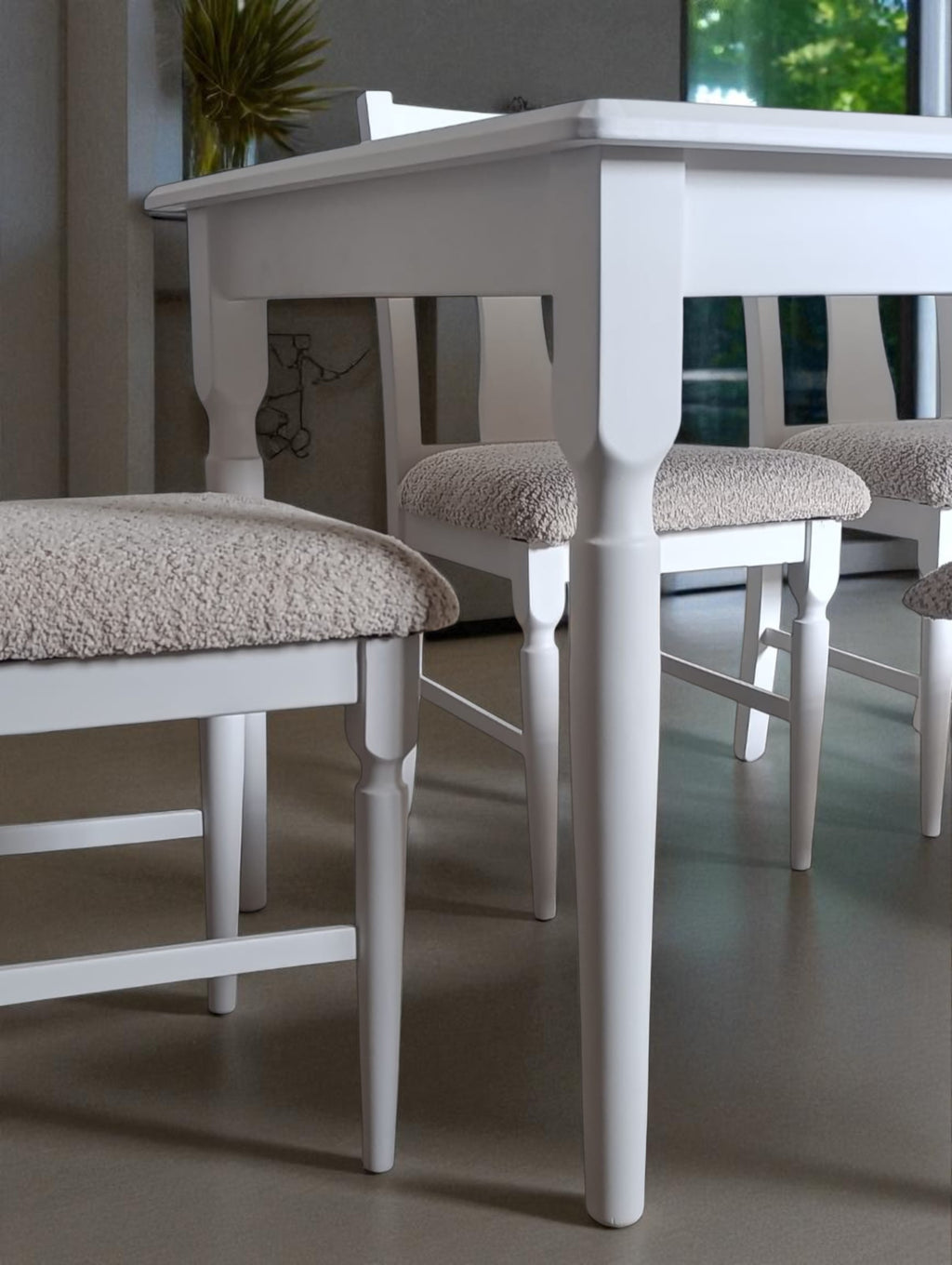 COMEDOR LILY DE 4 SILLAS Y UNA BANCA