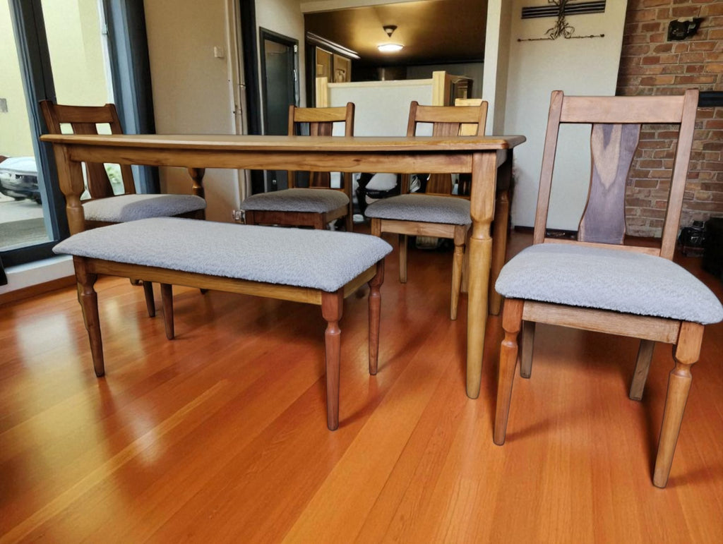 COMEDOR LILY DE 4 SILLAS Y UNA BANCA